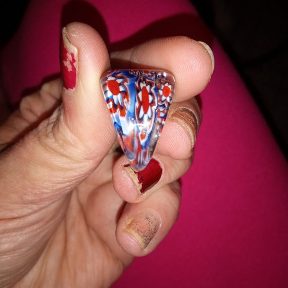 Glass Lamp work Murano style ring sz 6 - Picture 4 of 7